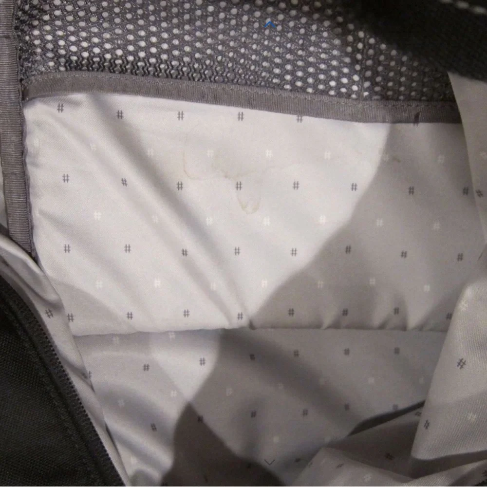 RARE Lululemon B3 Rolltop Backpack in Black w/ Hashtag Print Liner